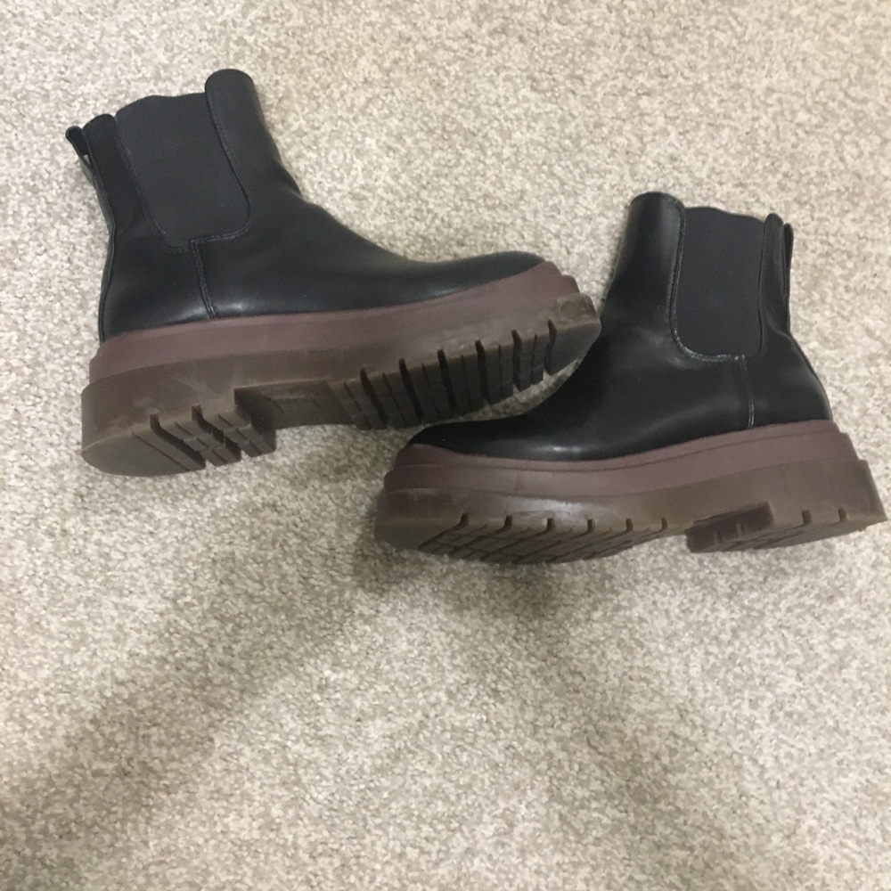 Black Platform combat Boots